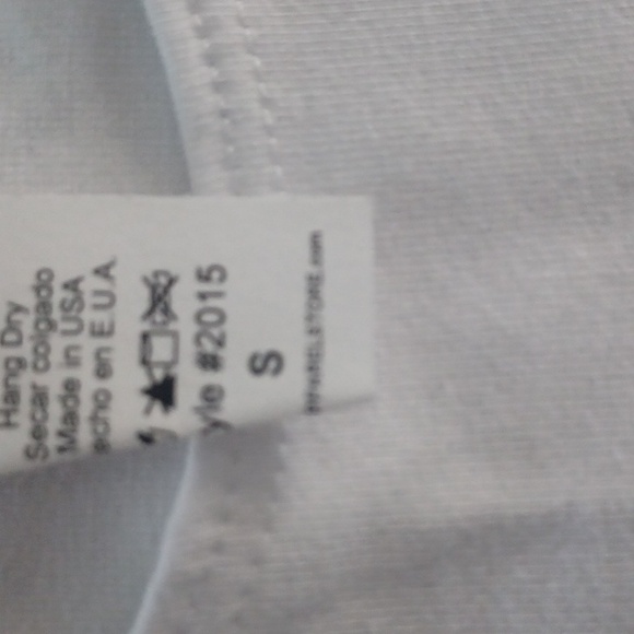 NEW LA APPAREL  2 WHITE CROP TOPS - Picture 4 of 4